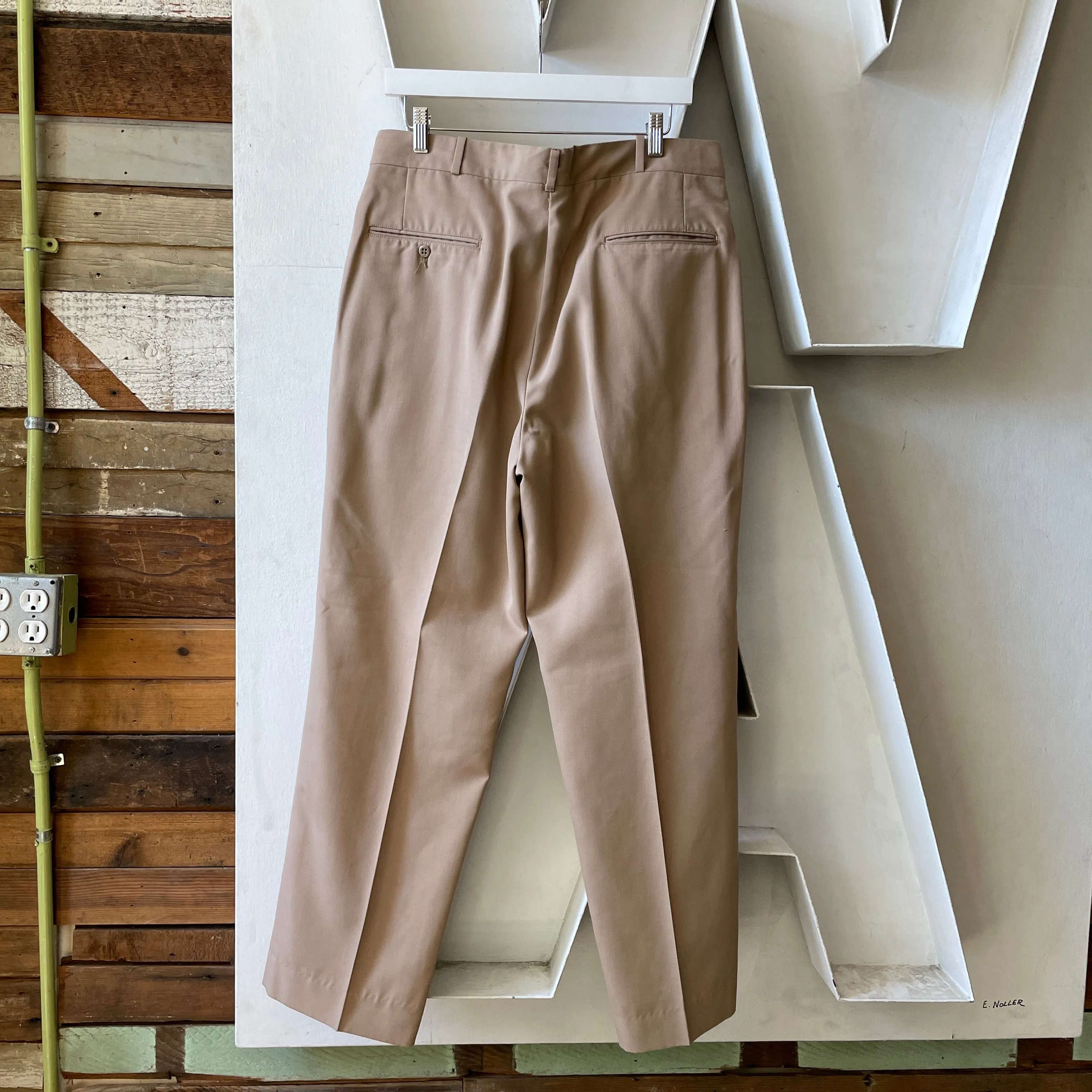 60’s Finesilver Khaki Officer Pants - 34" x 30"