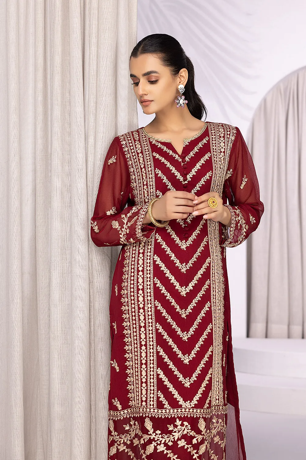 Azure Luxury Embroidered Formal Shirts – Sangria