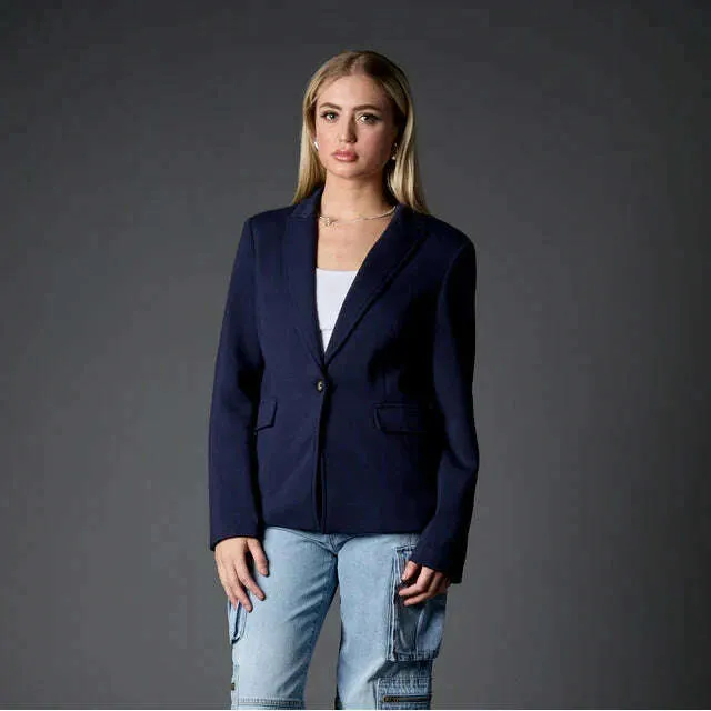 BLUE REVIVAL - HELEN FIRESIDE BLAZER - NAVY