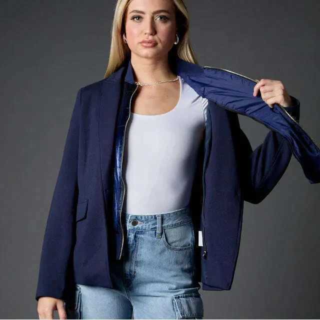 BLUE REVIVAL - HELEN FIRESIDE BLAZER - NAVY