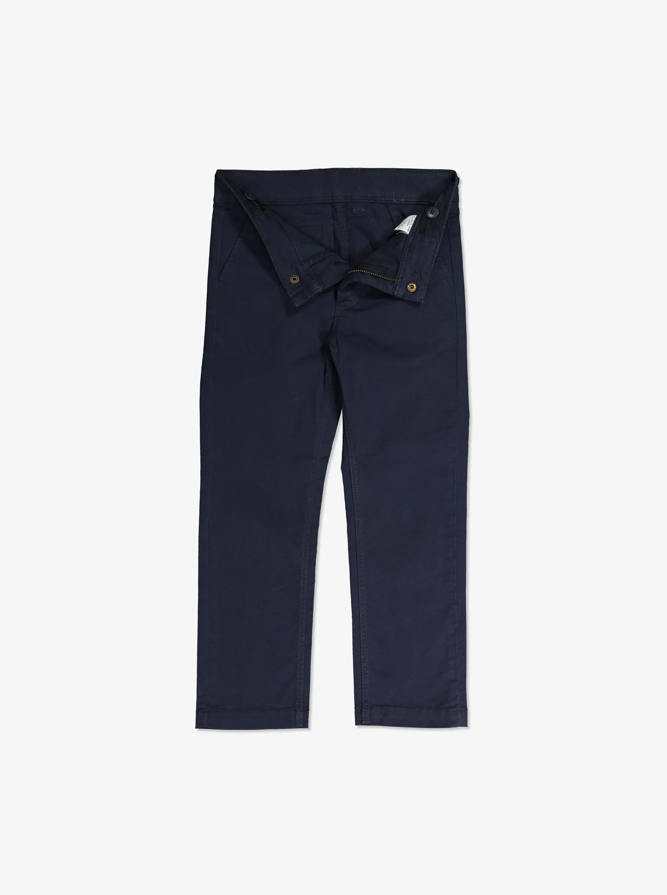 Boys Navy Blue Chinos