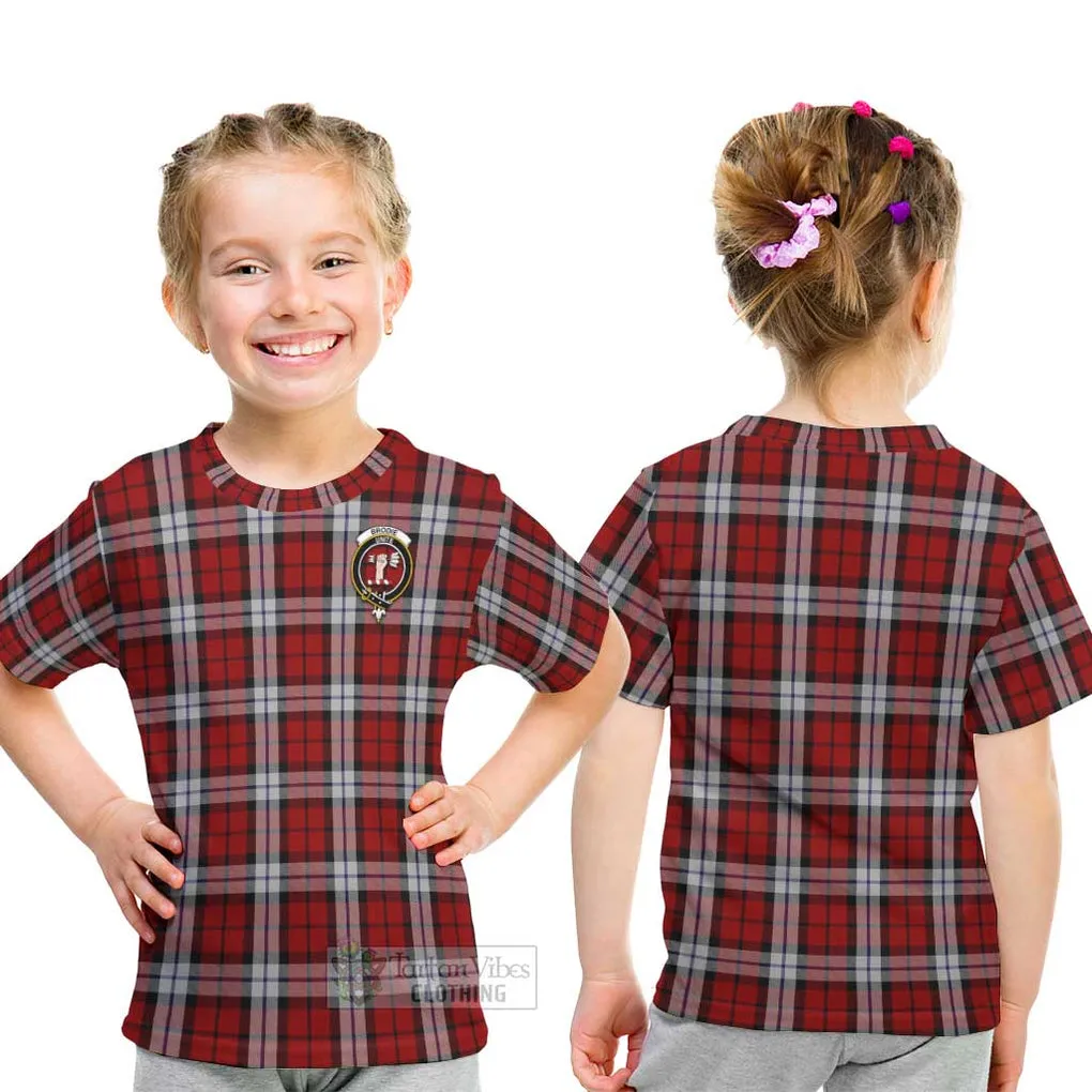 Brodie Dress Tartan Kid T-Shirt with Family Crest