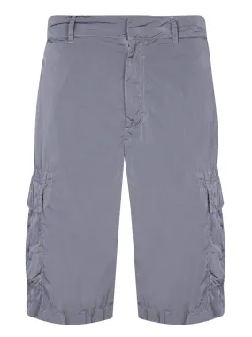 Cargo denim grey bermuda shorts