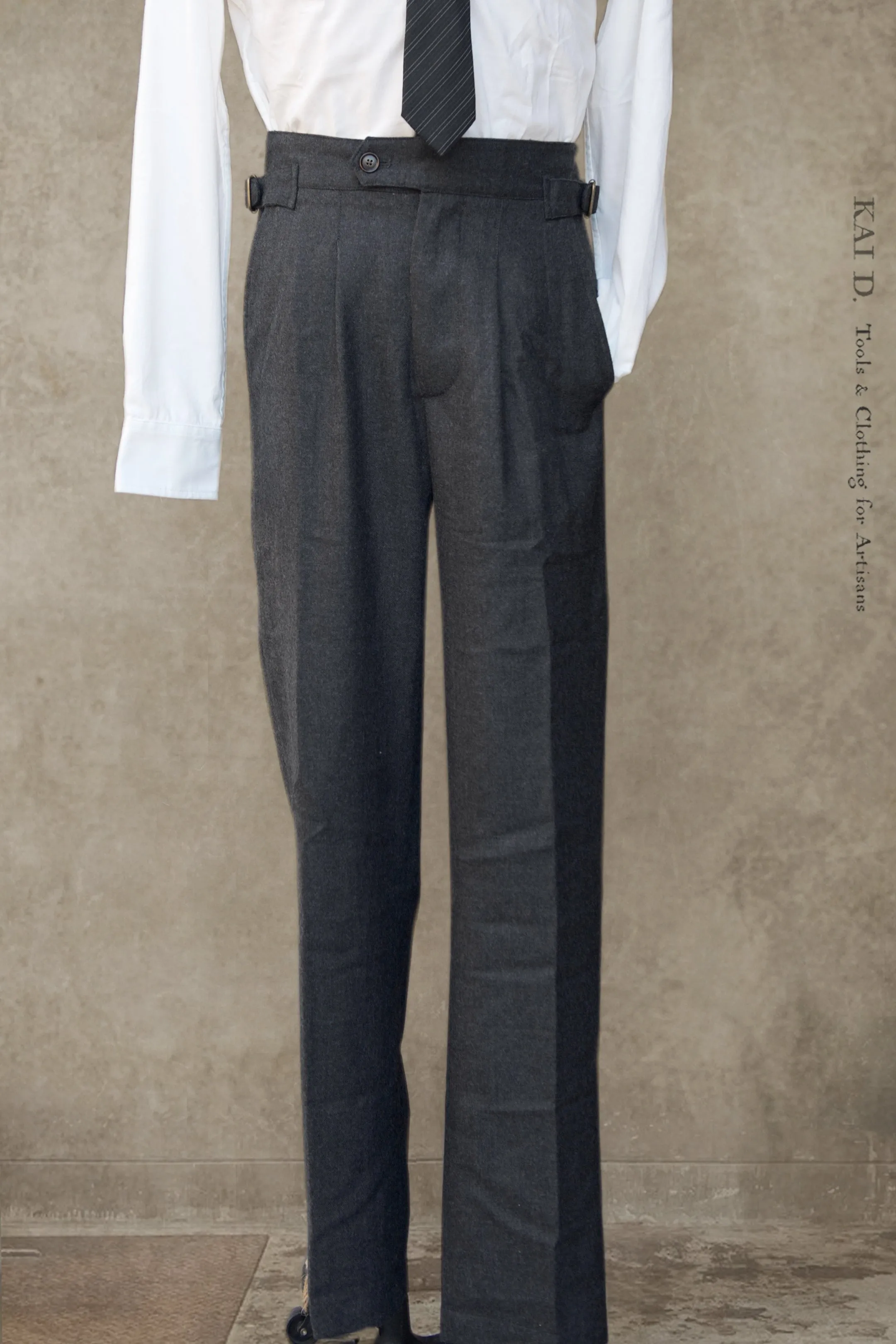 Cooper Pants - British Charcoal Wool - 32, 34, 36