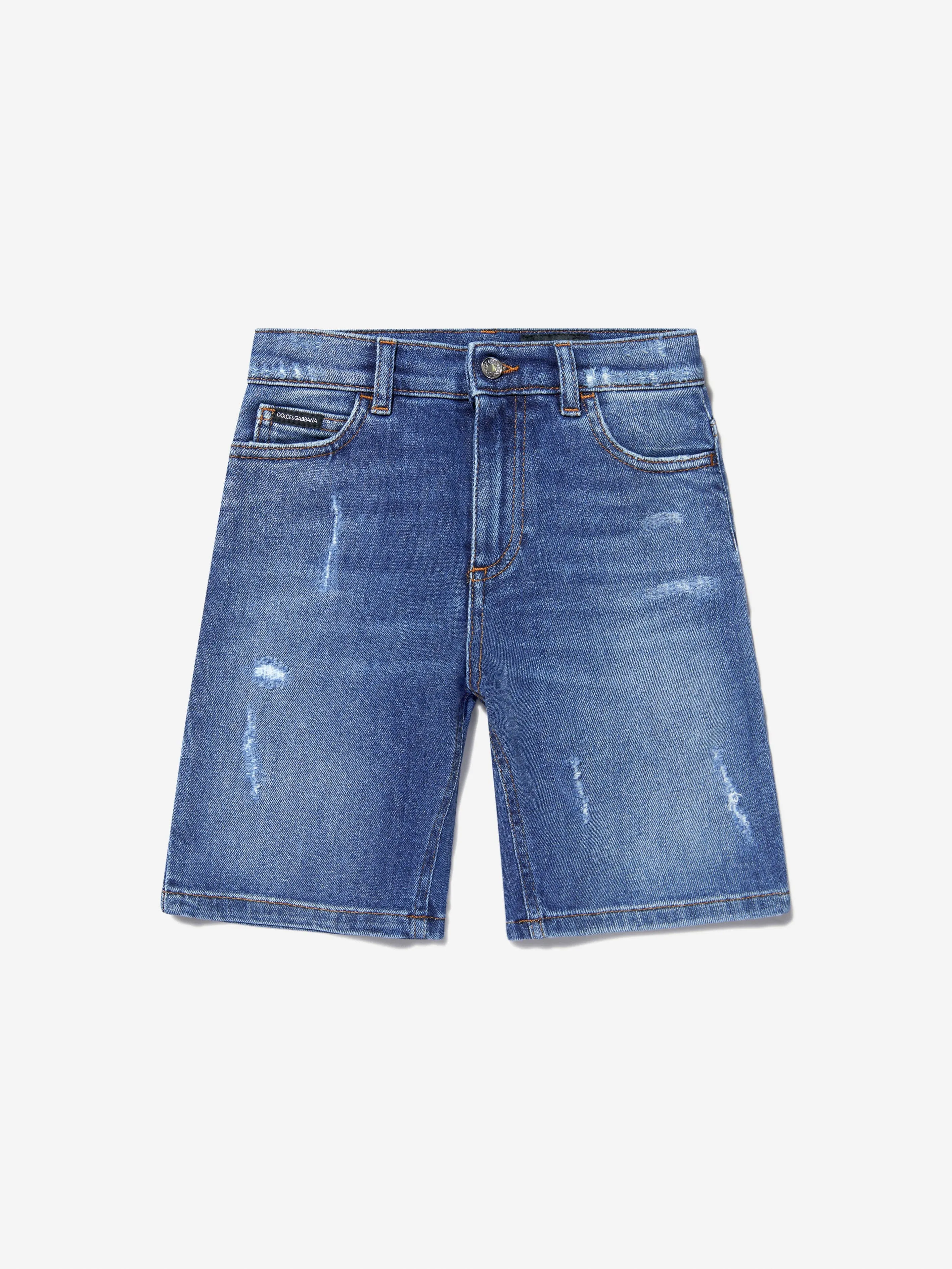 Dolce & Gabbana Boys Cotton Denim Bermuda Shorts