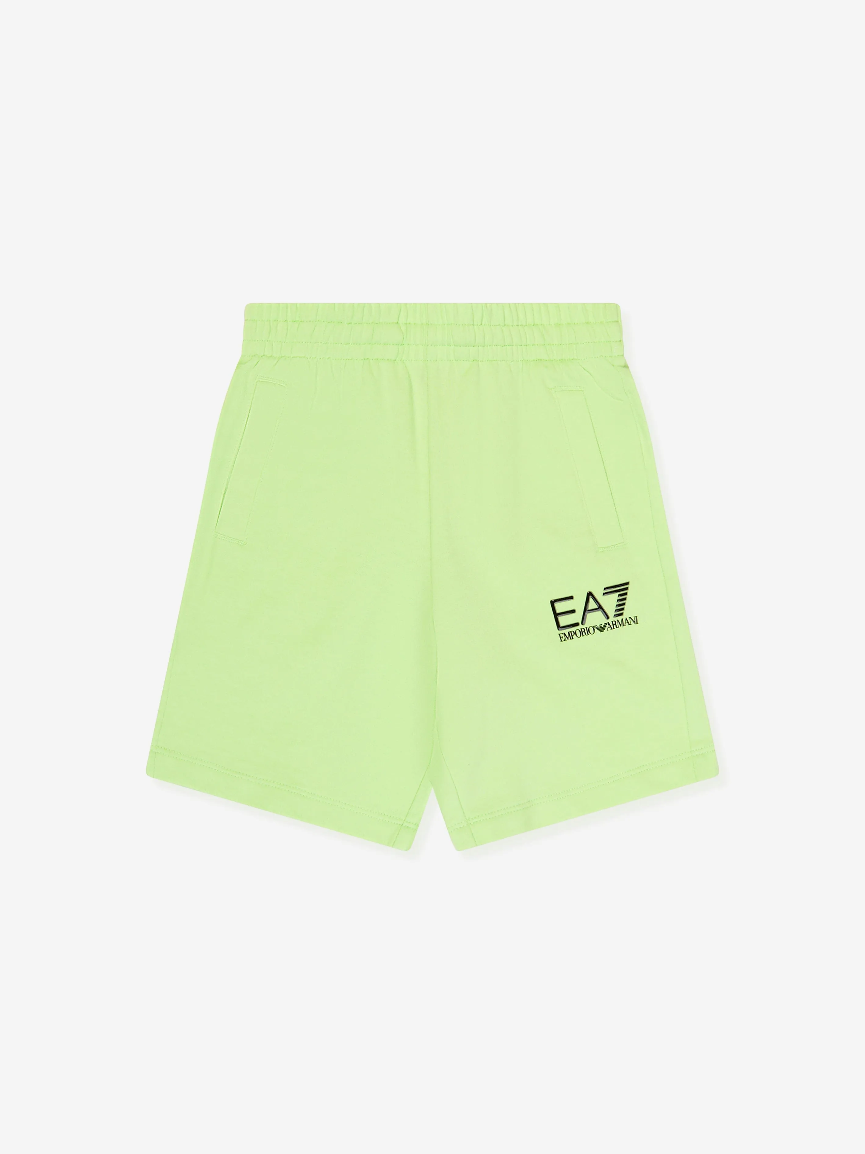 EA7 Emporio Armani Boys Train Core ID Bermuda Shorts in Green