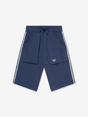 Emporio Armani Boys Logo Bermuda Shorts in Navy