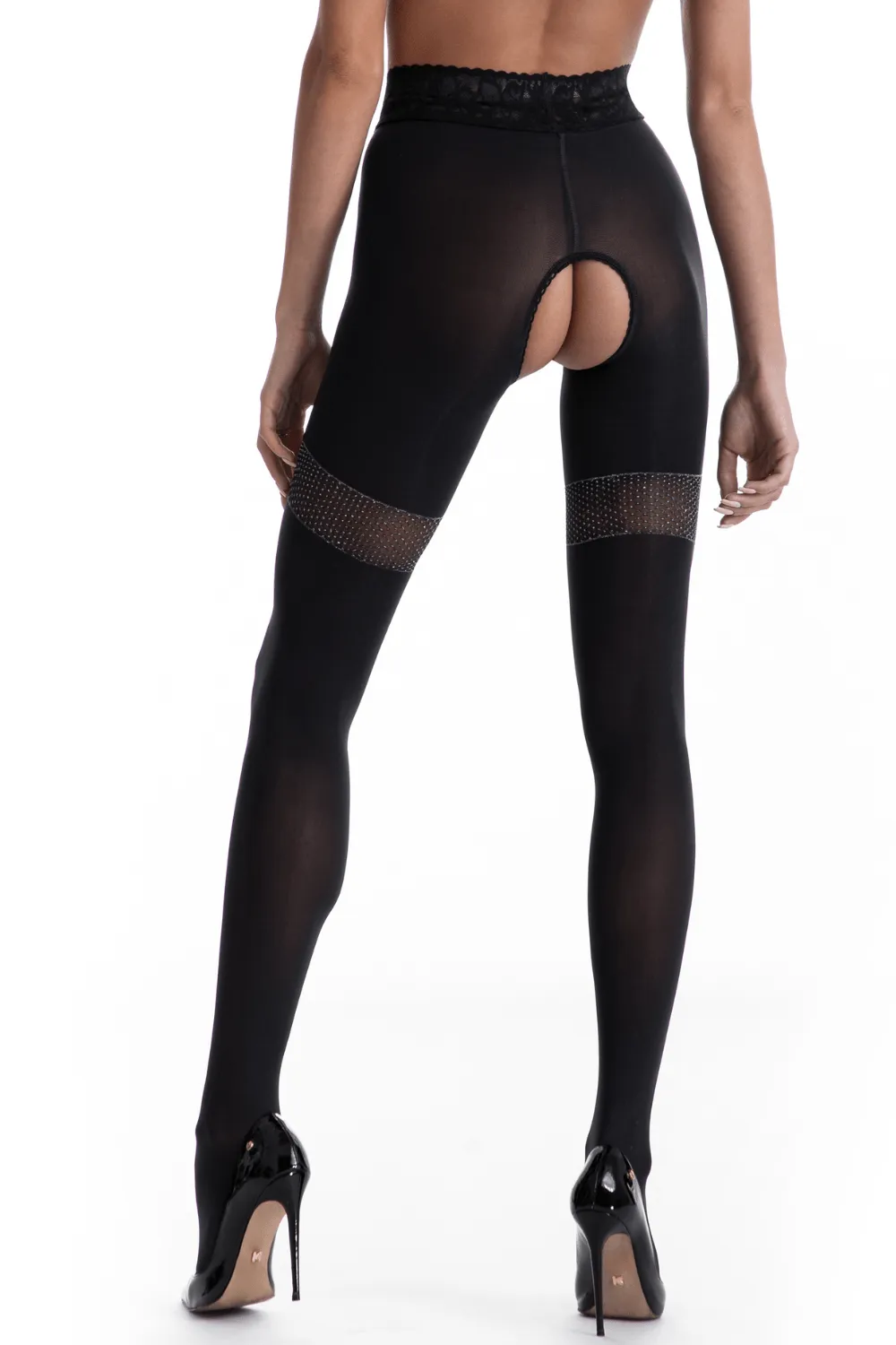 Glamour Crotchless Tights 80 Denier