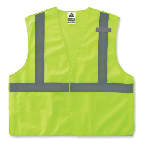 Glowear 8215ba-s Single Size Class 2 Economy Breakaway Mesh Vest, Polyester, X-small, Lime