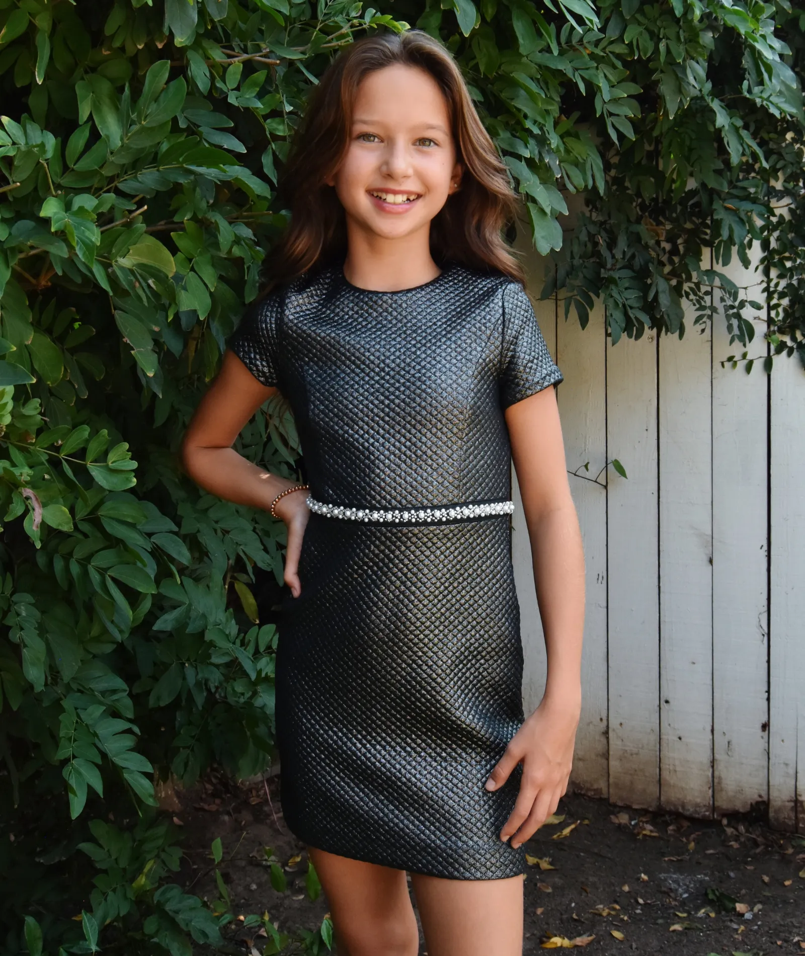 Katie J NYC Girls Sylvie Quilted Dress