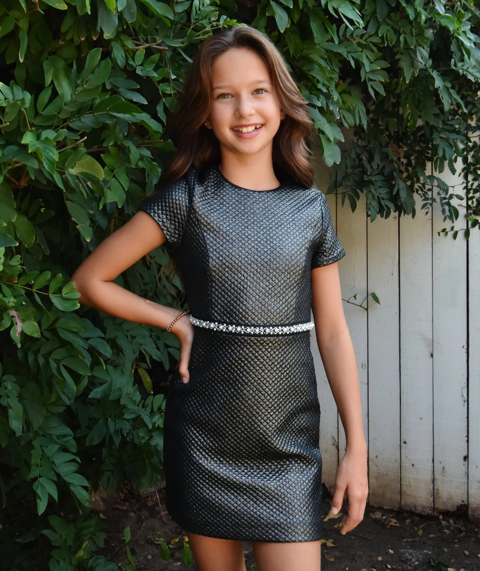 Katie J NYC Girls Sylvie Quilted Dress