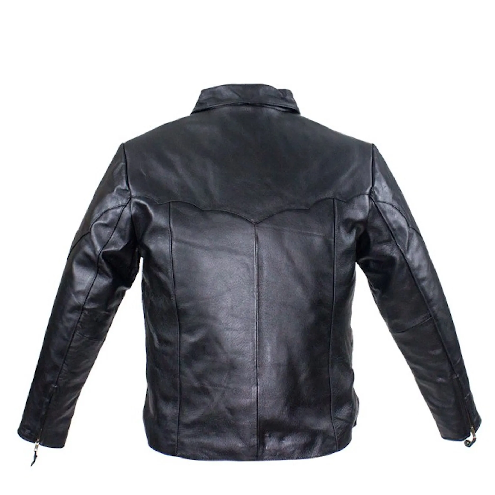 Ladies Top Grade Leather Motorcycle Jacket with Etched Trim