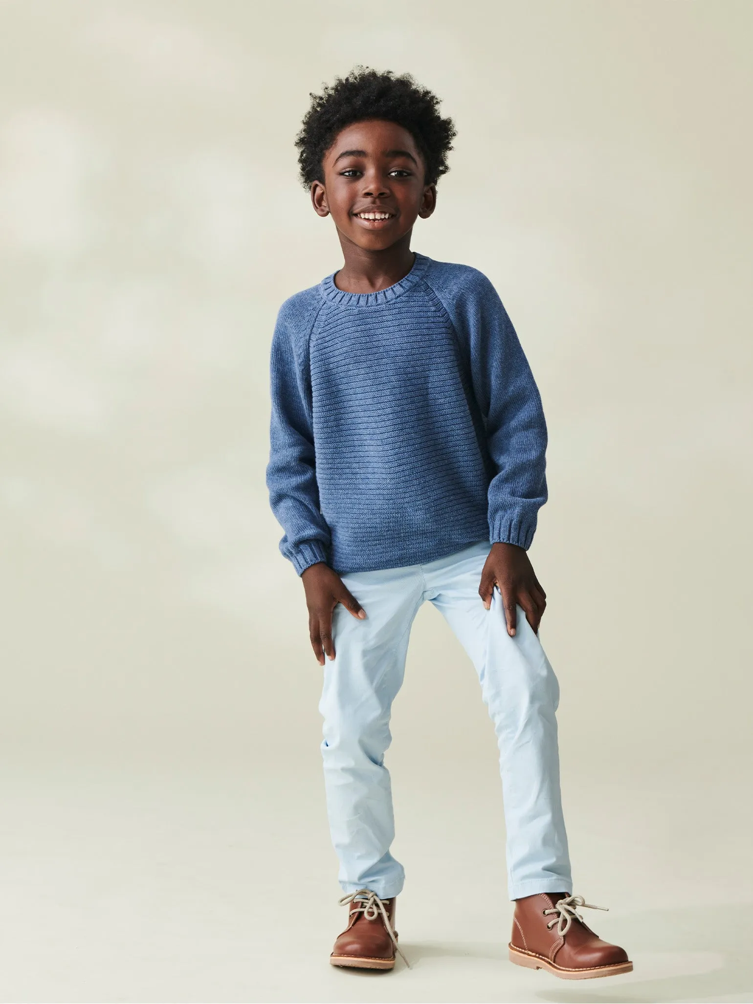 Light Blue Elio Boy Cotton Chinos