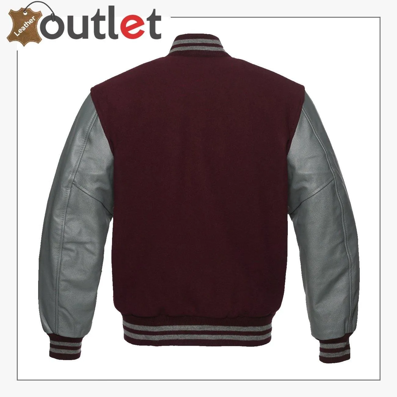 Maroon And Grey Varsity Jacket