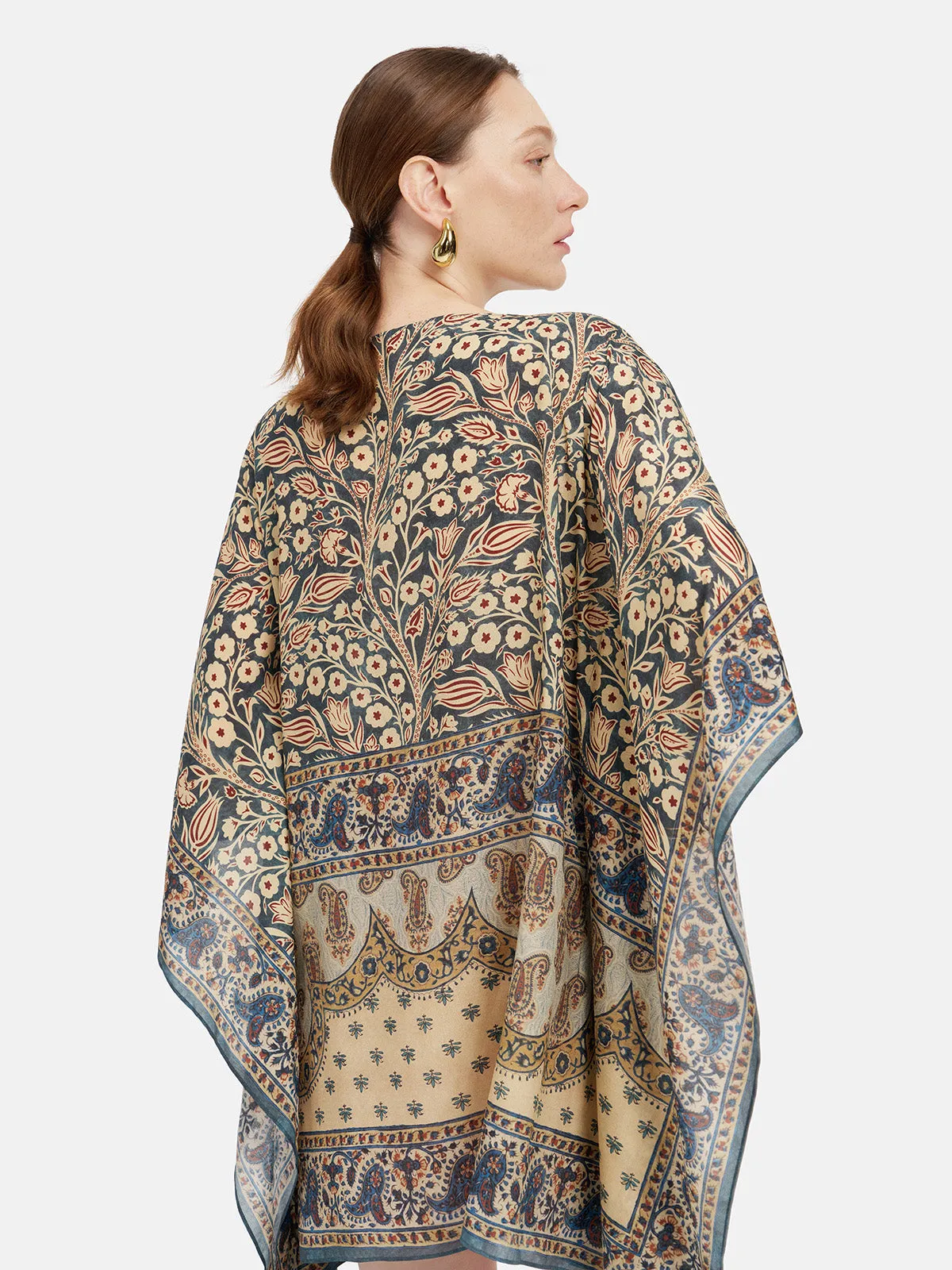 Moroccan-inspired Silk Cape Dress