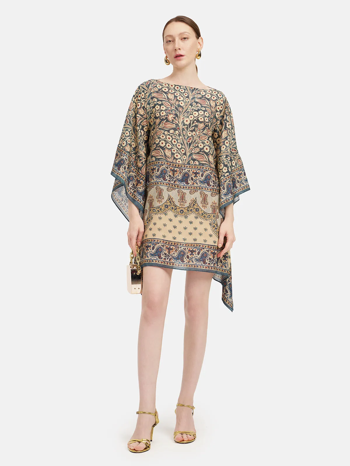 Moroccan-inspired Silk Cape Dress