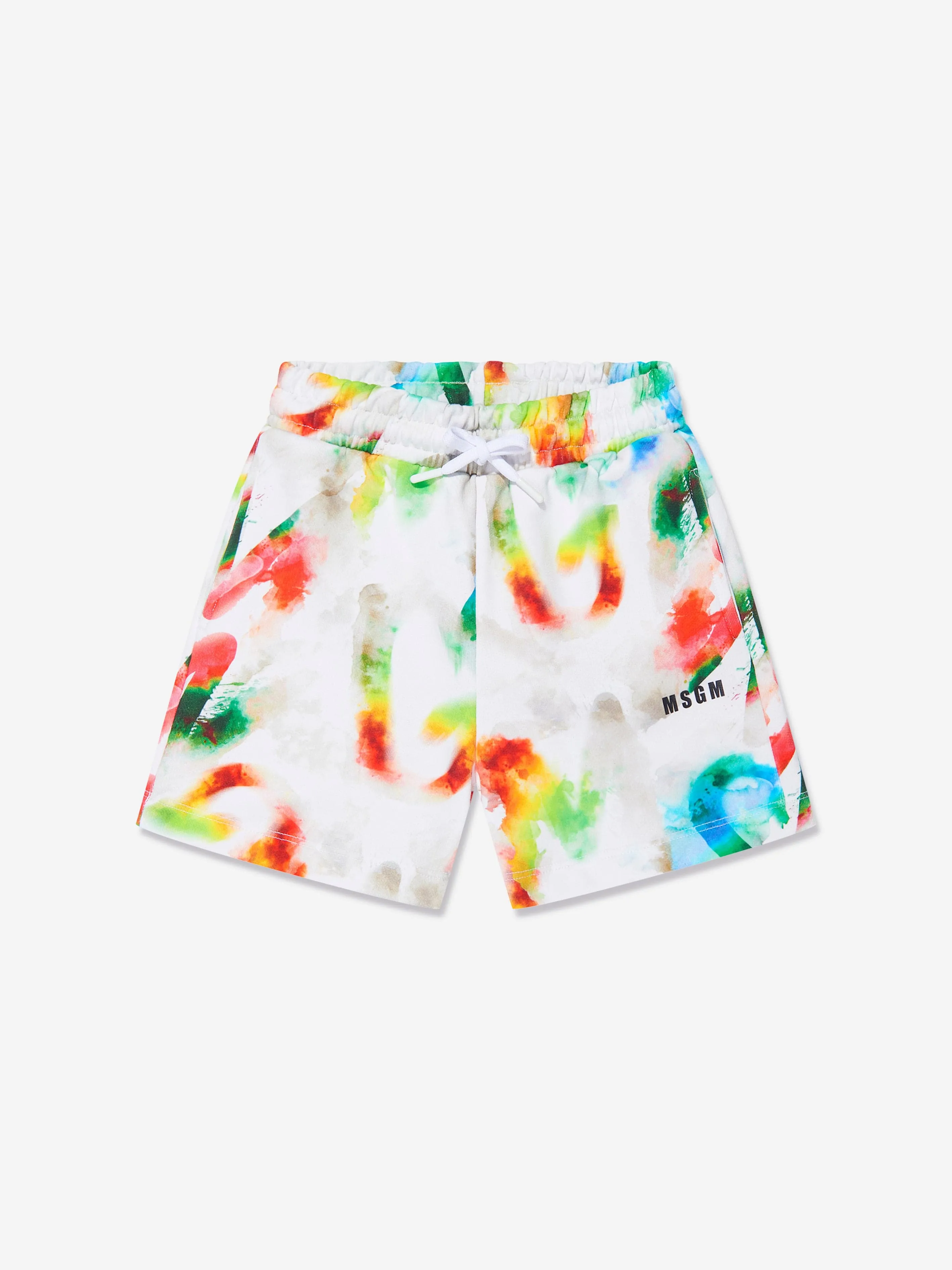 MSGM Boys Fleece Bermuda Shorts in White