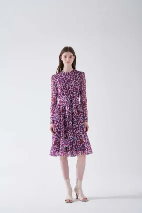 Nora Noh Magenta Floral Dress