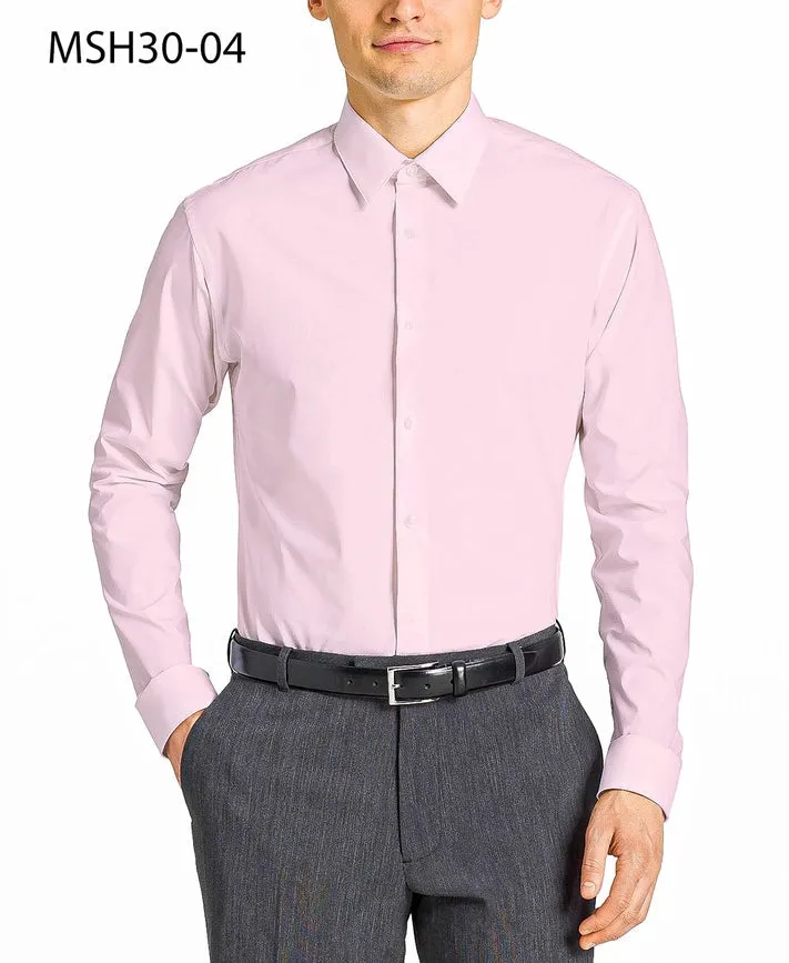 Office Dress Shirts Pink Solid Button Down Shirt