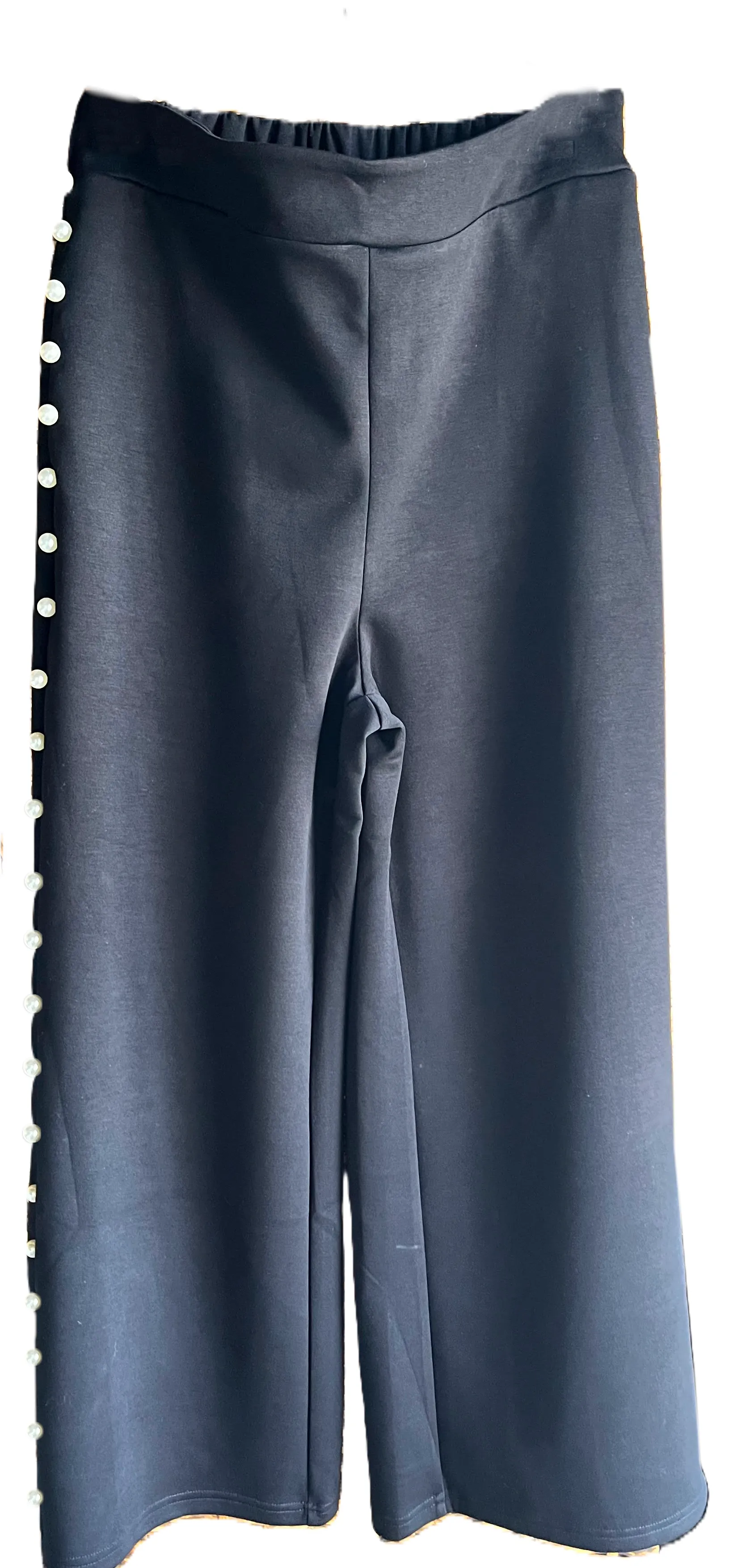 Pant - with Pearls - Wide Leg - Black