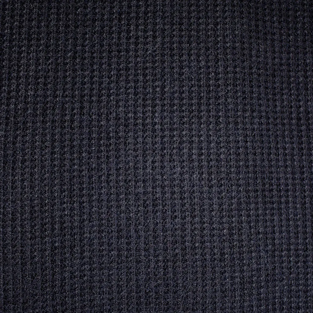 Plush Stitch Texture Sweater Knit Navy