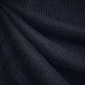 Plush Stitch Texture Sweater Knit Navy