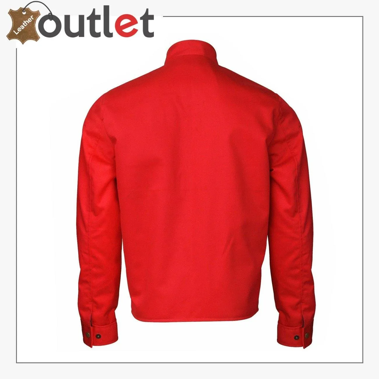 Red Fashion Leather Slim Fit Jacket For Mens