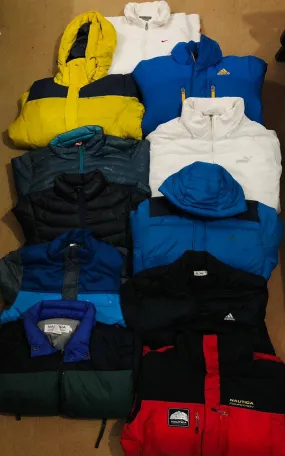 Regular Brand Puffer Jackets Original 12 Pieces Bundle