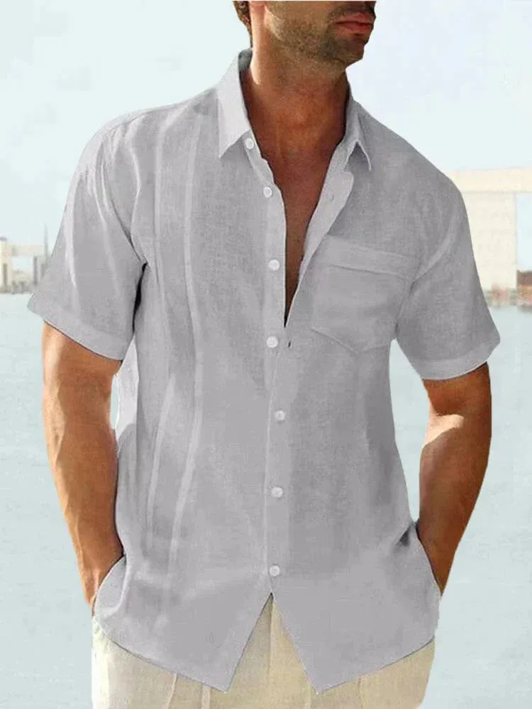 Short Sleeve Linen Style Shirts