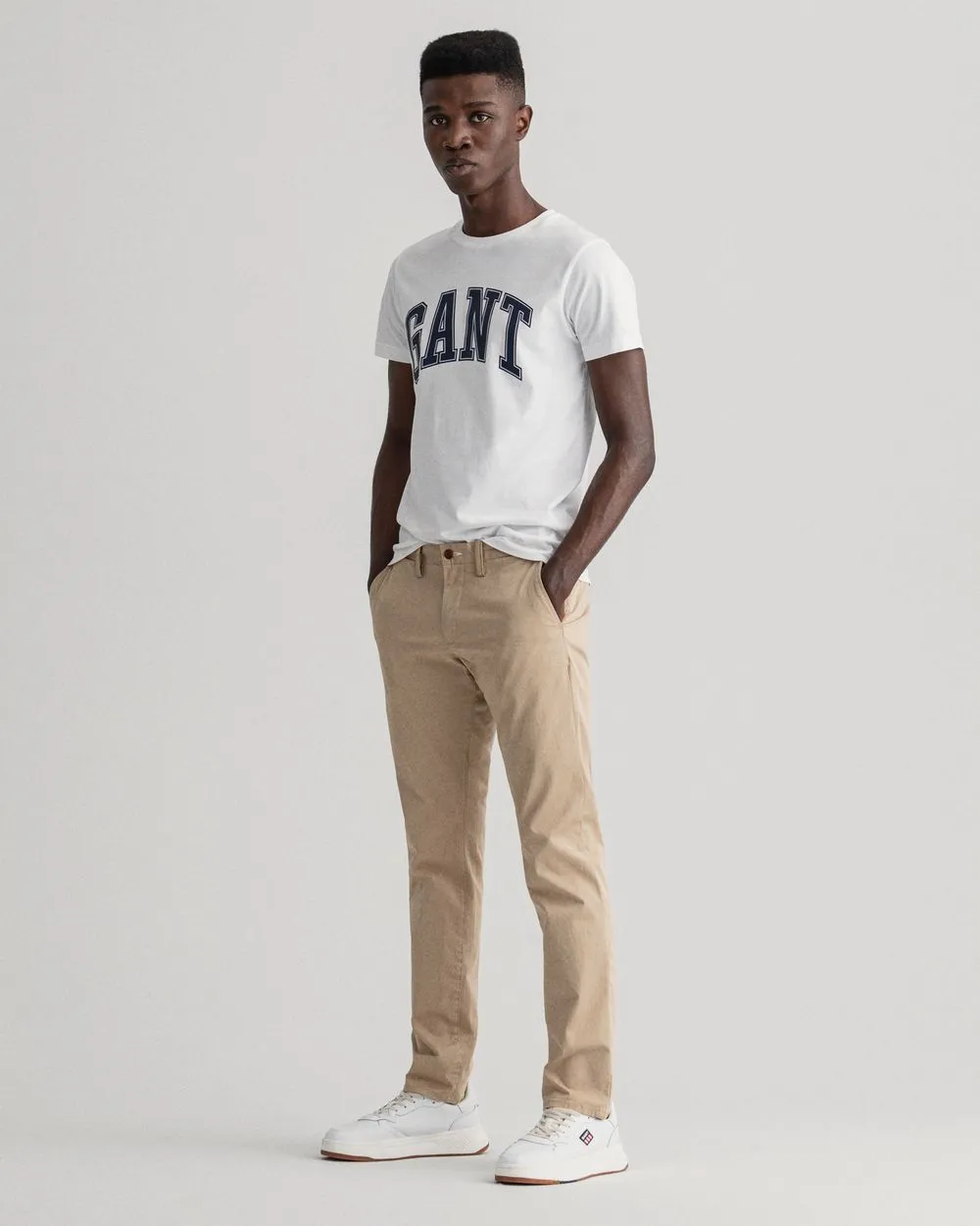 Slim Fit Twill Chino - Dark Khaki