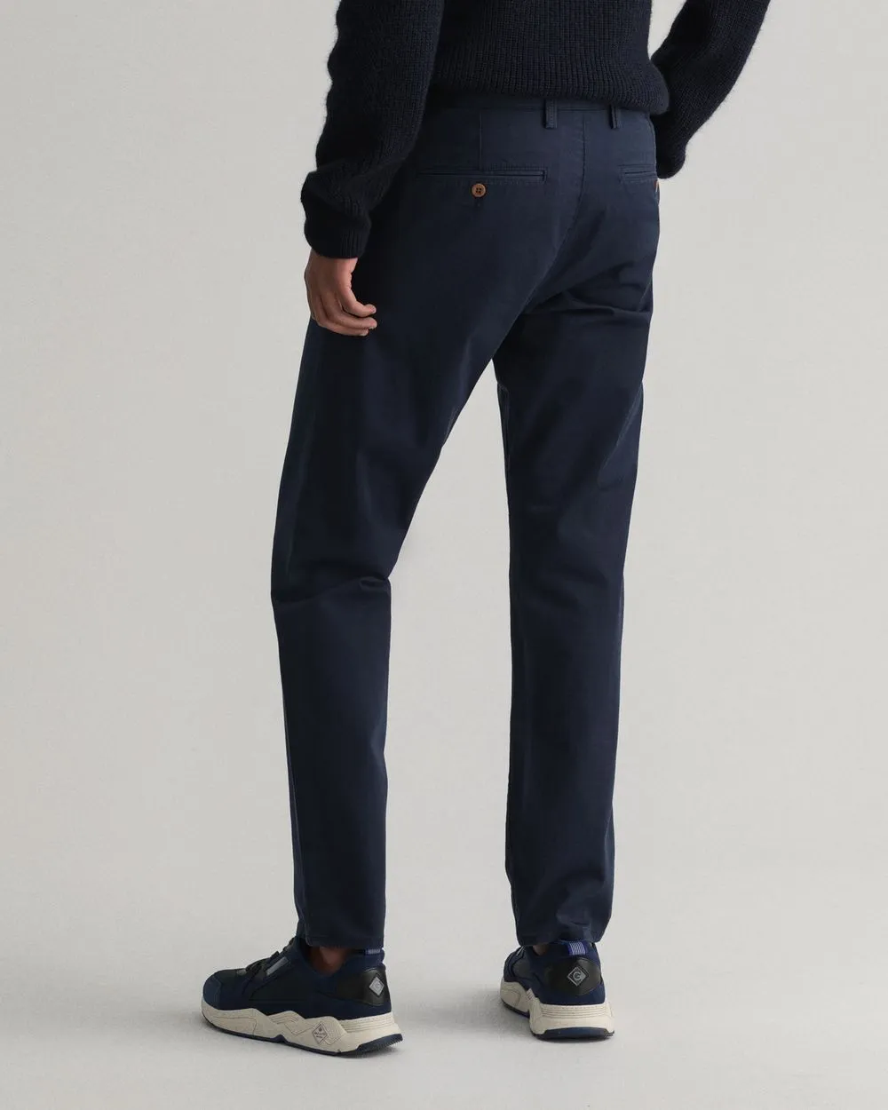 Slim Fit Twill Chino - Marine