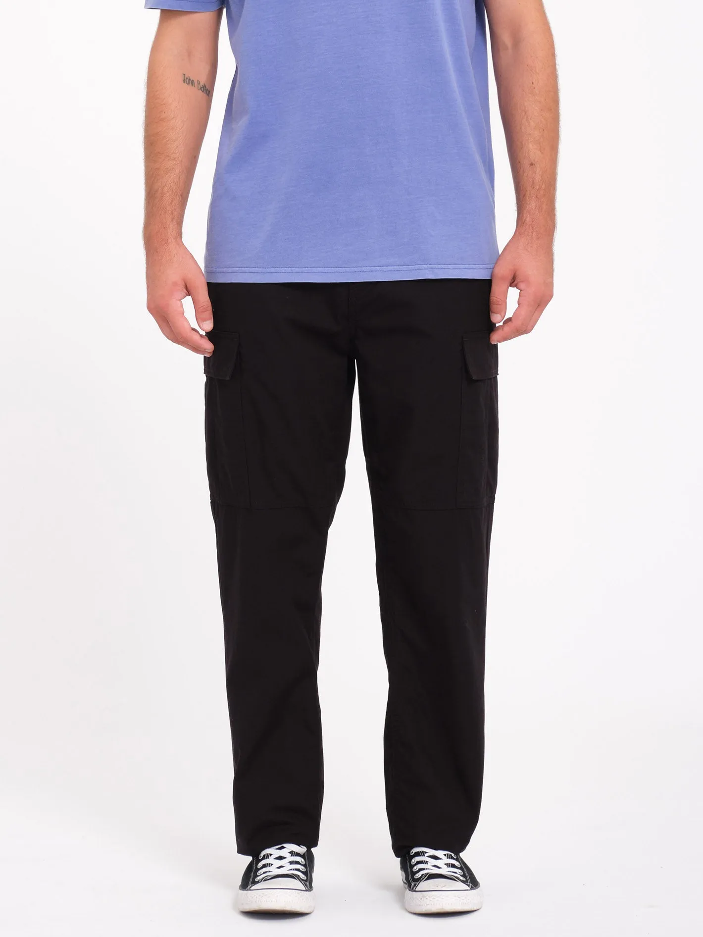 Strange Tripper Tapered Cargo Trousers - Black