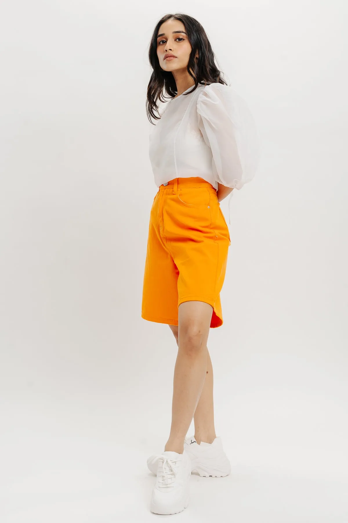 Tangerine Bermuda Shorts