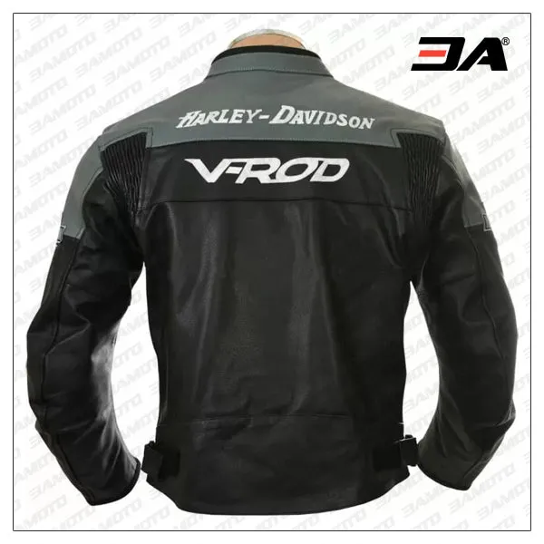 V-rod Harley Davidson Motorcycle Racing Leather Jacket