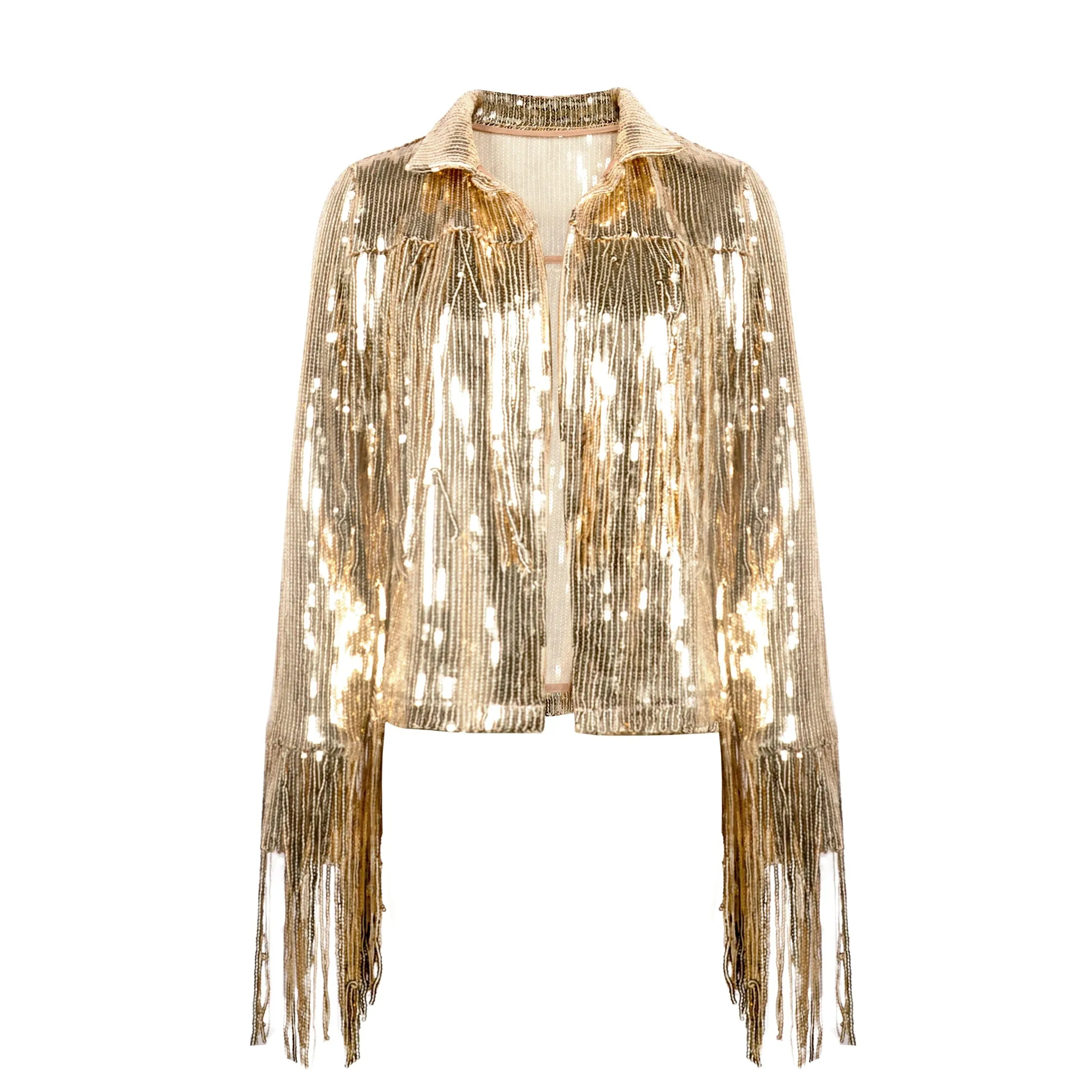 Women's Tassel Sequin Retro Jacket